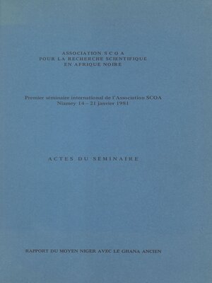 cover image of Rapport du Moyen Niger avec le Ghana ancien